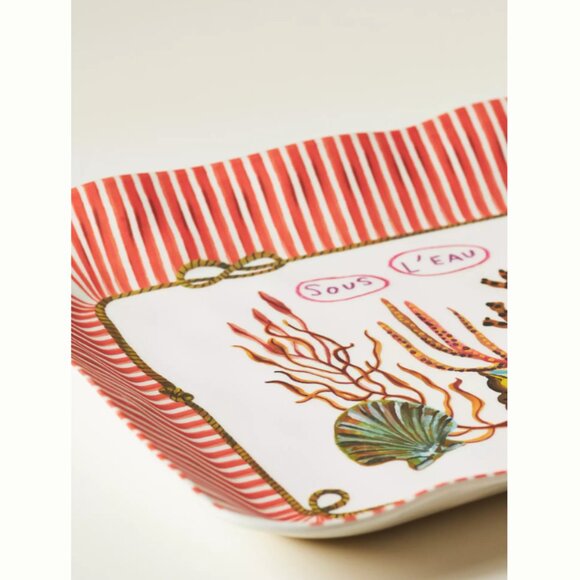 NEW Anthropologie Nathalie Lete By the Sea Large Melamine Platter - Picture 3 of 5